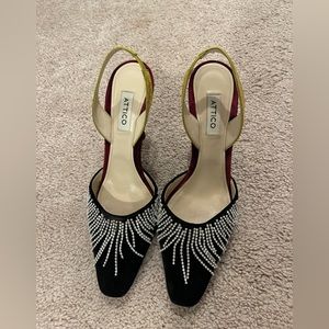 The attico crystal sling back pumps SZ6